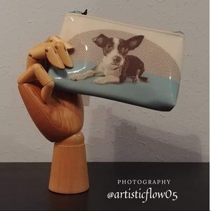 NEW! Modern Zip Pouch Etched Dog by Catseye London